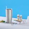 Makerflo 20 oz Curve Stainless Steel Tumbler Pack of 25 with Lid & Straw | Craft-Ready for DIY Gifts & Personalization (Epoxy, UV DTF, Vinyl, and Laser Engraving) - Not for DTF